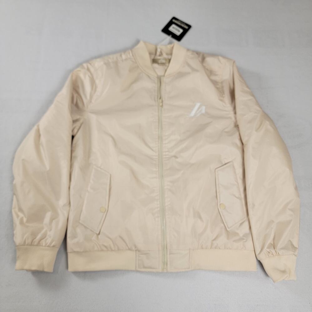 CLSC Mens Sucks to Suck Varsity Script Jacket 'LA' Beige Sz M NWT (685) - Picture 1 of 9